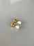 Brinco jade dourado verniz Italiano gota de pedra natural howlita branca