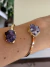 Bracelete Jade dourado com pedra natural ametista na internet