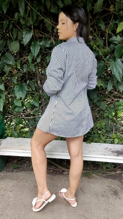 Conjunto Camisão Cropped Bojo Listras Tendência na internet