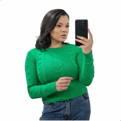 ÚLTIMAS PEÇAS - PROMOÇÃO - Blusa Tricot Modal Cropped na internet