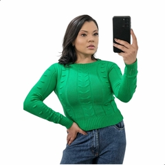 ÚLTIMAS PEÇAS - PROMOÇÃO - Blusa Tricot Modal Cropped - Dama K