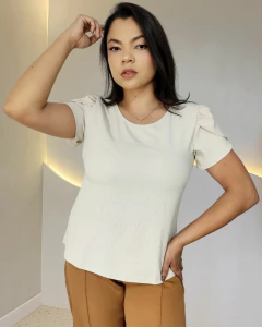 Blusa Feminina Manga Princesa Tulipa Crepe Duna Nova Aurora - comprar online