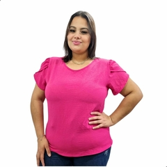 Blusa Feminina Manga Princesa Tulipa Crepe Duna Nova Aurora Plus Size na internet