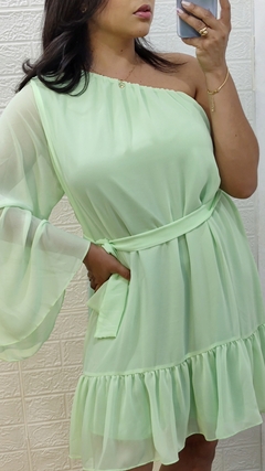 Vestido Feminino Curto Soltinho Chiffon Mula Manca Charlotte - Dama K