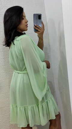 Vestido Feminino Curto Soltinho Chiffon Mula Manca Charlotte - comprar online