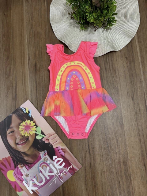 Maiô Infantil com Tule e Arcoíris Kukiê 83710 - comprar online
