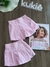 Short Saia Infantil em Sarja com Elastano Rosa Kukiê 77010