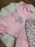 Conjunto Infantil Blusa Manga Curta Rosa e Calça Lacinhos Rosa Momi C2517 na internet