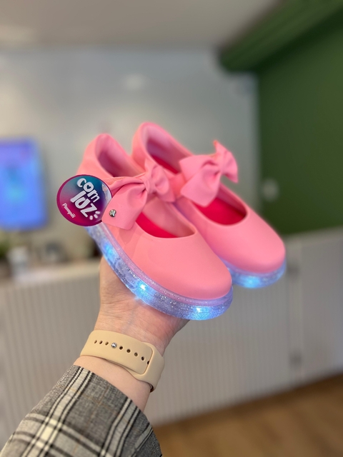 Tênis Sneaker Infantil Rosa Neon com Led Pampili 483014000 - comprar online