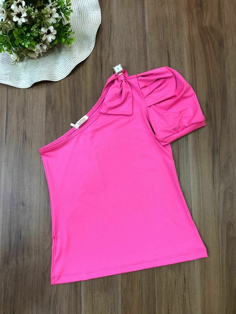 Regata Infantil Ombro Único Rosa Chicletes Yoyo 25040