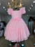 Vestido Infantil Rosa em Tule Furta Cor com Laço Petit Cherie 1184153