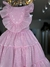 Vestido Infantil Rosa em Cetim Brilhoso com Bordado de Borboletas Petit Cherie 333256 - comprar online