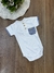 Body Infantil Branco com Bolso Xadrez Azul Lessa 7355