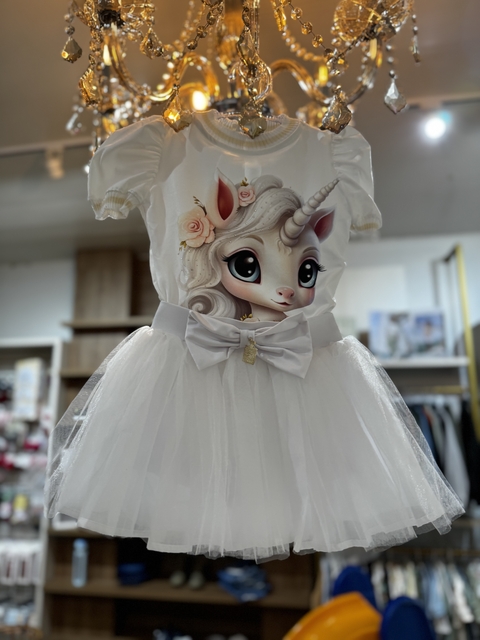 Saia Infantil em Voil Branco Yoyo 25027