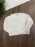 Casaco Infantil Tricot com Babado Off White Momi C2056