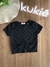 Blusa Infantil Boxy Canelado Preto Kukiê 82974 - comprar online