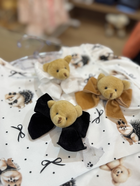 Laço de Cabelo Infantil em Veludo com Ursinho Yoyo 25291 - comprar online