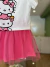Conjunto Infantil Blusa Hello Kitty e Amigos e Saia em Voil Rosa Momi H6559 - Clube Melina