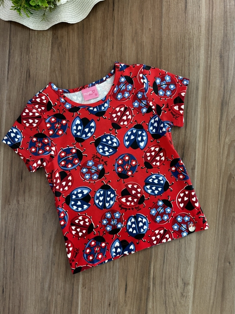 Blusa Infantil Vermelha com Joaninhas Momi J5934