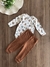 Conjunto Infantil Unissex Body Animais e Calça Marrom Mini e Co 89391952 - comprar online