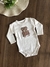 Conjunto Infantil Body Off White Ursa e Mijão Estampado Mini e Co 06861959 - loja online