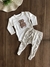 Conjunto Infantil Body Off White Ursa e Mijão Estampado Mini e Co 06861959 - comprar online