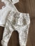 Conjunto Infantil Body Off White Ursa e Mijão Estampado Mini e Co 06861959 - Clube Melina