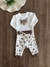 Conjunto Infantil Body Off White Raposa e Calça em Suedine Bichinhos Mini e Co 07331952 - comprar online