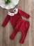 Conjunto Infantil Body com Gola e Mijão com Babadinho Vermelho Cereja Mini e Co 07191964 - comprar online