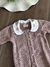 Macacão Infantil em Tricot Rosê com Gola Bordada Mini e Co 31351778 na internet