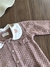 Macacão Infantil em Tricot Rosê com Gola Bordada Mini e Co 31351778 - Clube Melina