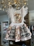 Conjunto Infantil Blusa Menina e Urso e Saia em Crepe Yoyo 25088 - Clube Melina