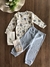 Conjunto Infantil Body Urso Azul e Calça Azul Mini e Co 89391954 - Clube Melina