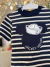 Conjunto Infantil Blusa Mickey Listrada e Bermuda em Sarja Azul Marinho Youccie I2358 na internet