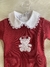 Kit Saída Maternidade Macacão Vermelho em Tricot Luva em Tricot e Body Gola Bordada Arcobaleno 20050 - loja online