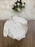 Body Infantil Off White com Gola e Patch Coração Manga Longa Momi C1693