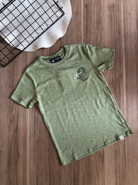 T-shirt Infantil Masculina Verde Militar Youccie D2452