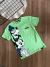 Conjunto Infantil Masculino Blusa Verde Apple Mint Mickey e Amigos e Short Bege Youccie I1664 na internet