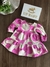 Vestido Infantil em Molecotton Rosa e Bege Up Baby 050145872 - comprar online