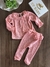 Conjunto Infantil Blusa e Calça em Malha Plissada Rosa Nuvem Up Baby 121646007 - comprar online