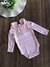 Body Infantil em Ribana Canelada com Gola Babado Rosa Momi C2390 - comprar online
