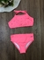 Biquini Infantil com Proteção UV50+ Rosa Neon e Strass Kukiê 74403