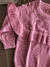 Blusão Infantil em Tricot Rosa Plumeria Up Baby 110144856 - Clube Melina