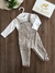 Conjunto Infantil Body Branco e Jardineira em Jacqard Caqui Up Baby 125745888 - comprar online