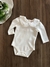 Body Infantil Manga Longa com Gola Babadinho Pérola Momi C2386 - comprar online