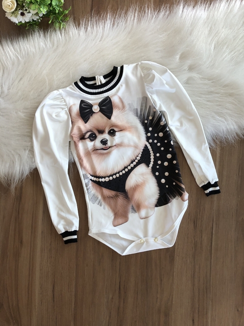 Body Infantil Lulu Chanel Preto e Branco Yoyo 25200 - comprar online