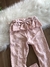 Calça Infantil Floral Rosa Salmão com Cinto Yoyo 25222 - Clube Melina