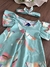 Vestido Infantil em Malha Canelada Verde com Faixa de Cabelo Duzizo 7909 na internet