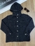 Jaqueta Jeans Moletom com Capuz Removível Calvin Klein Preto