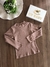 Blusa Infantil Manga Longa em Ribana Canelada Up Baby 080245970 - Clube Melina